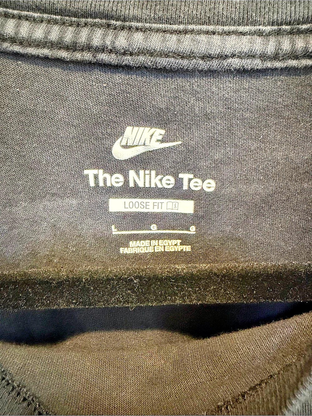 Nike Just Do It Boxy Embroidered T-Shirt Large Black - Picture 3 of 5